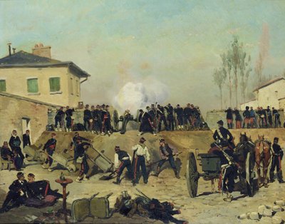 La batalla de Villejuif, sitio de París, 1870 de Jean Baptiste Edouard Detaille